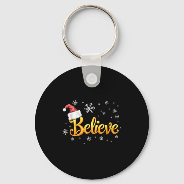 Porte-clés Christmas Believe Santa Claus Believe Christmas  (Recto)