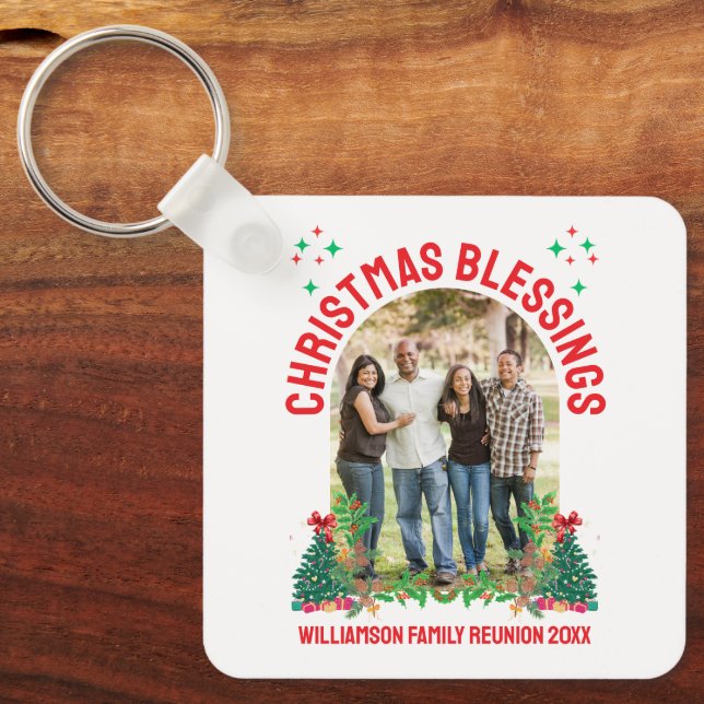 Porte-clés CHRISTMAS BÉNÉFICIE FAMILLE RÉUNION Groupe de jume (Recto)