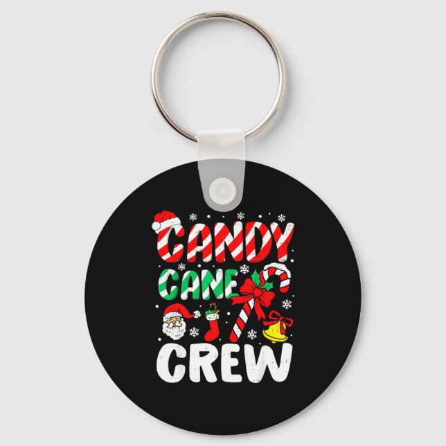 Porte-clés Christmas Candy Cane Crew Xmas Holiday Toddler Kid (Recto)