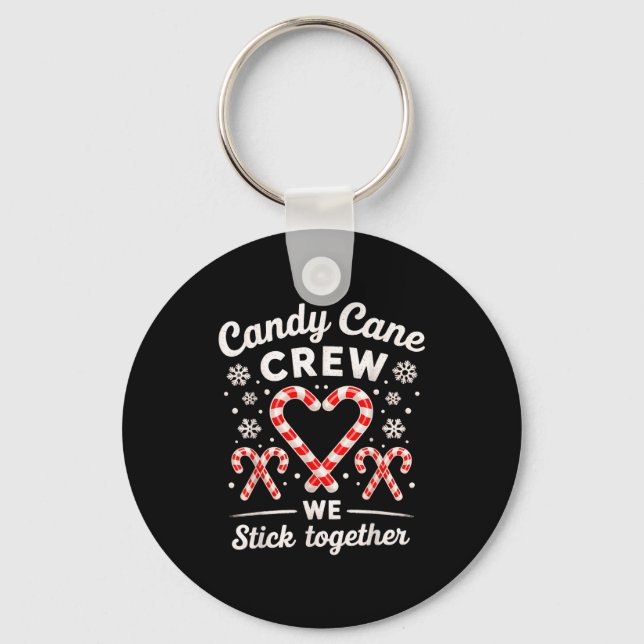 Porte-clés Christmas Candy Cane Heart Holiday Family Matching (Recto)