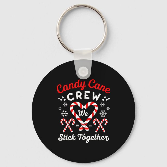Porte-clés Christmas Candy Cane Heart Holiday Family Matching (Recto)