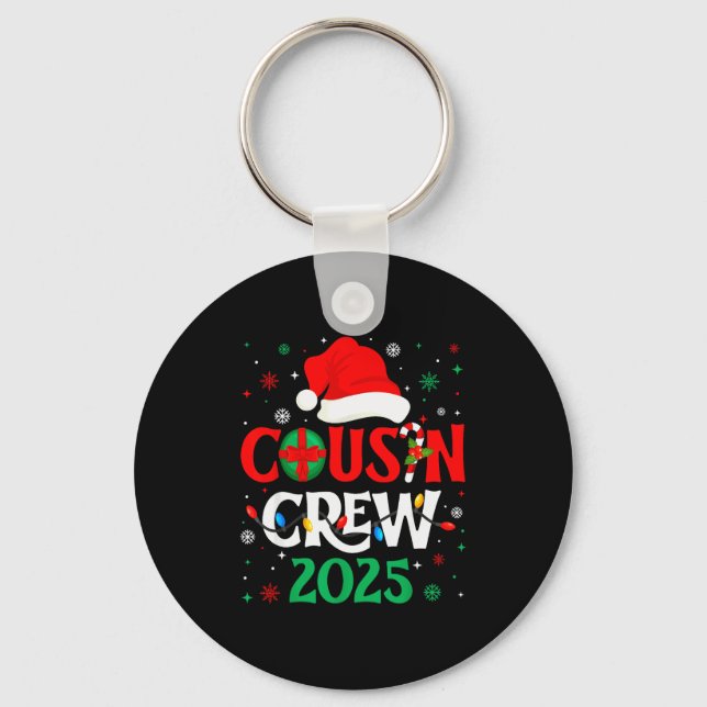 Porte-clés Christmas Cousin Crew 2025 Xmas Funny Matching Fam (Recto)