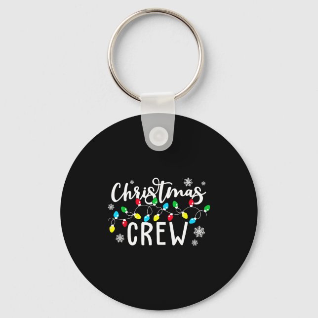 Porte-clés Christmas Crew Xmas Lights Family Matching Pajamas (Recto)