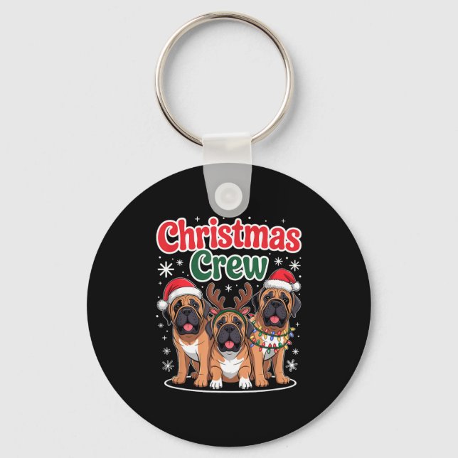 Porte-clés Christmas Crew Xmas Puppy Funny Christmas English  (Recto)