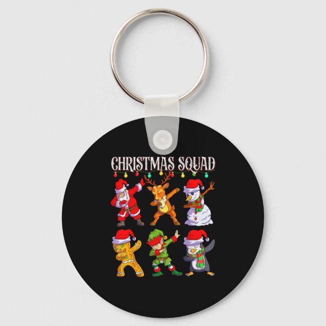 Porte-clés Christmas Dab Santa Friends Matching Family Christ (Recto)