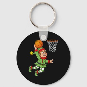Porte-clés Christmas Elf Dunking Un Basketball Fun Boys Kids
