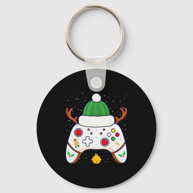 Porte-clés Christmas Gamer Video Game Controller Gamepad  (Recto)