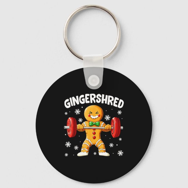 Porte-clés Christmas Gym Gingerbread Gingershred Xmas Workout (Recto)