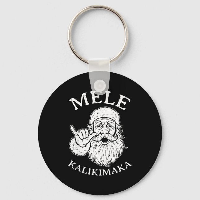 Porte-clés Christmas Hawaii Santa Mele Kalikimaka Xmas Men Wo (Recto)