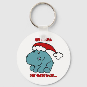 Porte-clés Christmas Hippo