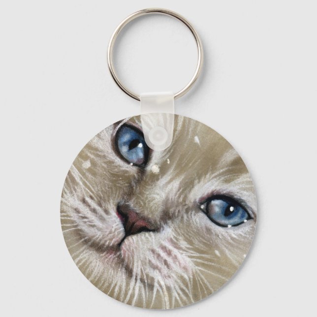 Porte-clés Christmas Kitten Chat Porte - clé visage (Recto)
