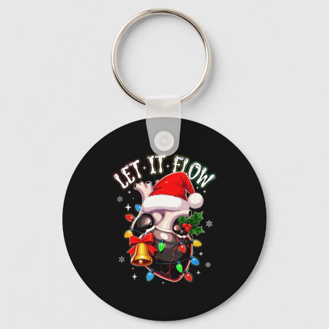 Porte-clés Christmas Let I T Flow Anatomy Heart Cardiac Nurse (Recto)