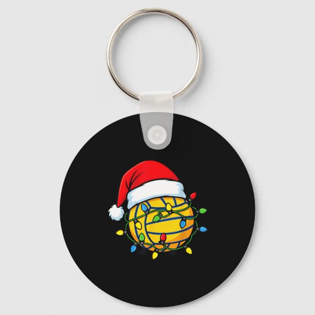 Porte-clés Christmas Lights Water Lo Ball Santa Hat Srt  (Recto)