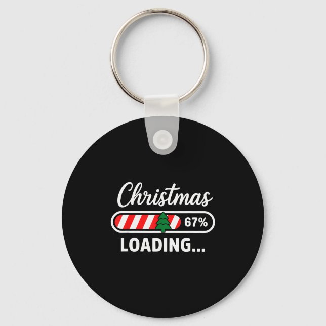 Porte-clés Christmas Loading 67% Funny 6 7 Meme Xmas Gen Alph (Recto)