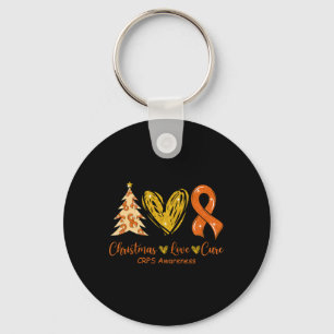 Porte-clés Christmas Love Cure Orange Ribbon Crps Sensibilisa