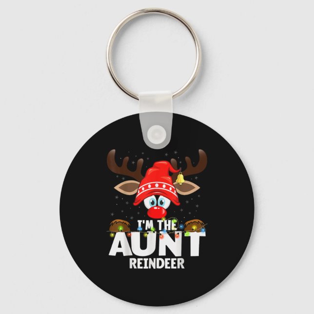 Porte-clés Christmas Matching I'm The Aunt Reindeer  (Recto)