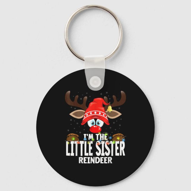 Porte-clés Christmas Matching I'm The Little Sister Reindeer  (Recto)