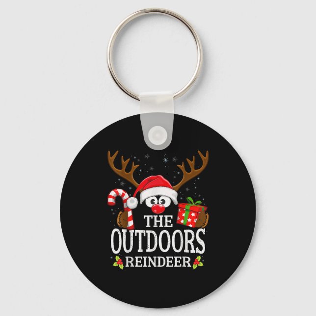 Porte-clés Christmas Matching The Outdoors Reindeer Family  (Recto)