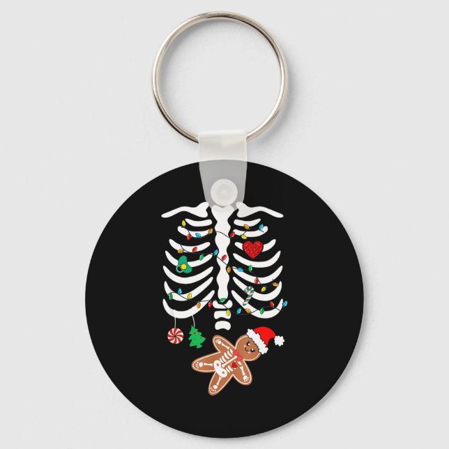 Porte-clés Christmas Maternity Pregnancy Gingerbread Skeleton (Recto)
