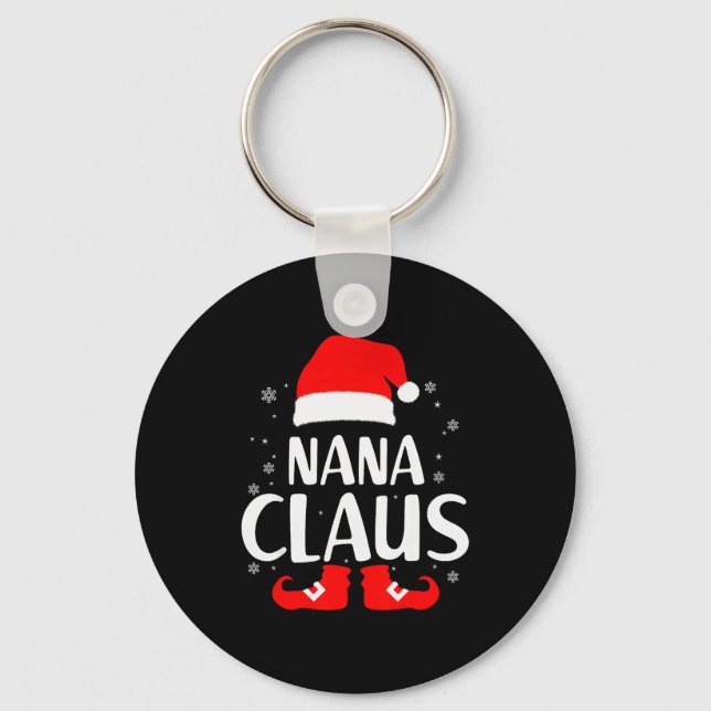 Porte-clés Christmas Nana Claus Leopard Family Matching Pajam (Recto)