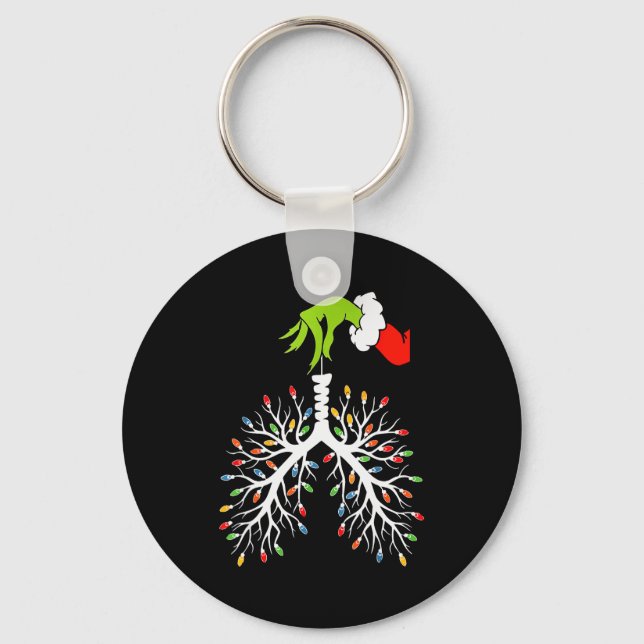 Porte-clés Christmas Nurse Lung Xmas Lights Funny Pulmonologi (Recto)