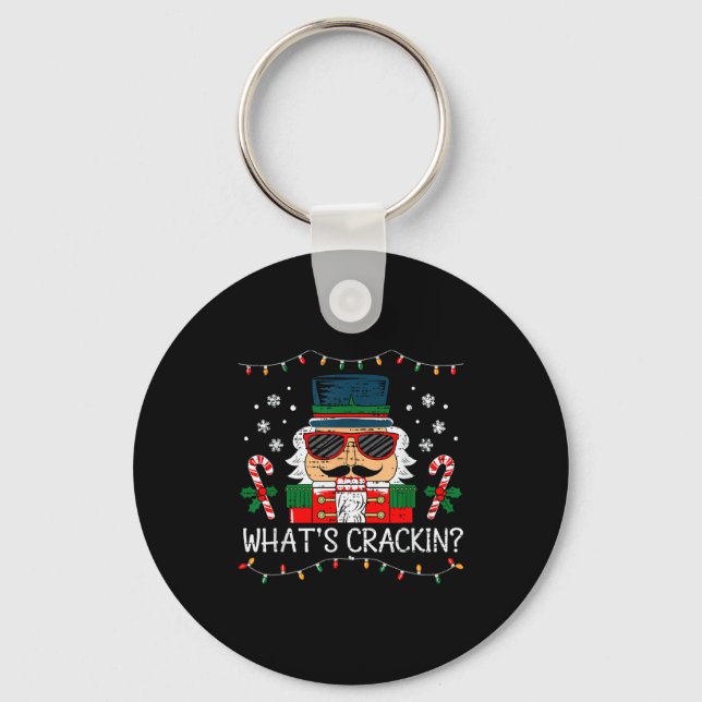 Porte-clés Christmas Nutcracker Whats Crackin Funny Xmas Men  (Recto)