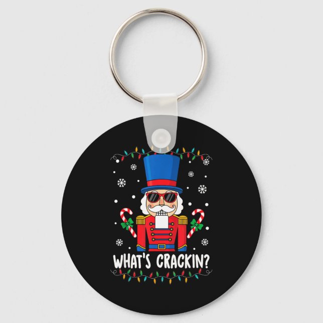 Porte-clés Christmas Nutcracker Whats Crackin Funny Xmas Men  (Recto)