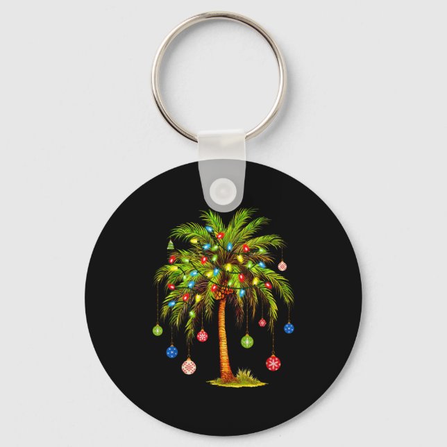 Porte-clés Christmas Palm Tree Light Hawaiian Trocal Xmas  (Recto)