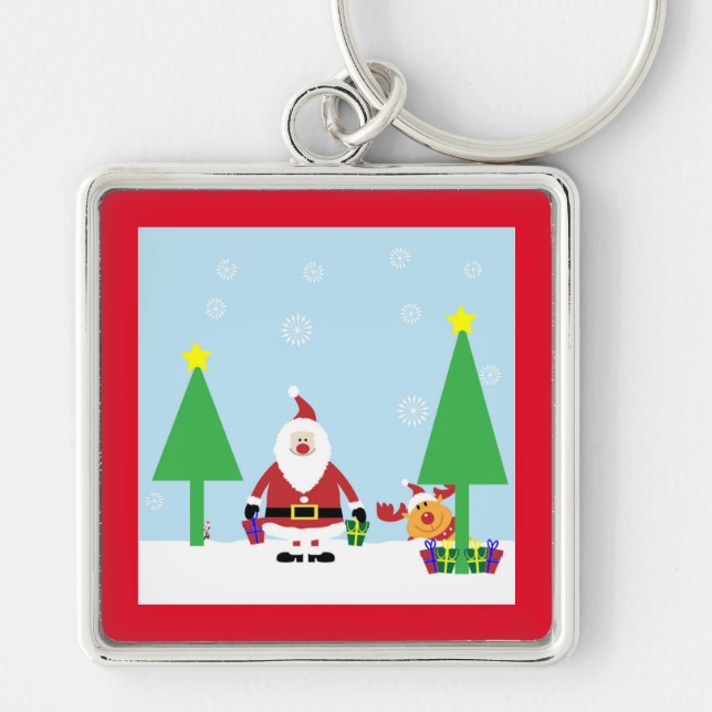 PORTE-CLÉS CHRISTMAS PÈRE NOËL SCENE (Devant)
