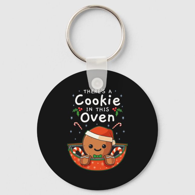 Porte-clés Christmas Pregnancy Gingerbread Man Baby Cookie In (Recto)