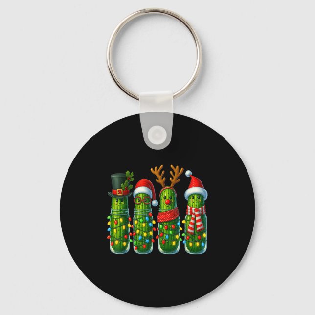 Porte-clés Christmas Pun Ckle Lights Funny Vegetable Holiday  (Recto)