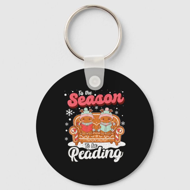 Porte-clés Christmas School Teacher Retro Librarian Groovy Xm (Recto)