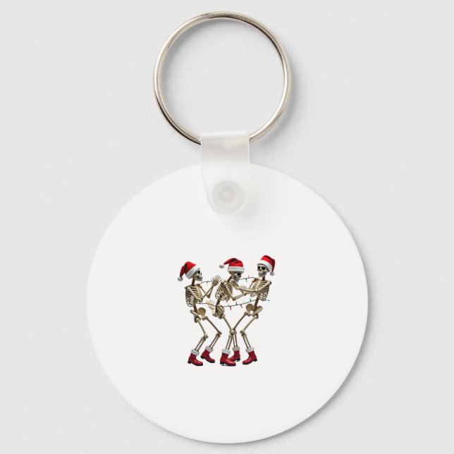 Porte-clés Christmas Skeleton Santa Dancing Lights (2) (Recto)