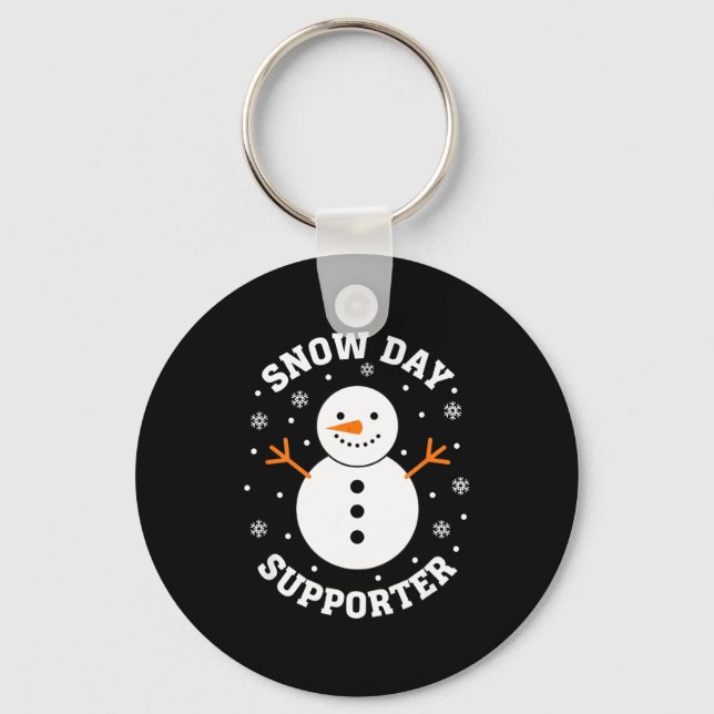 Porte-clés Christmas Snow Day Suprter Snowflake Snowman Funny (Recto)