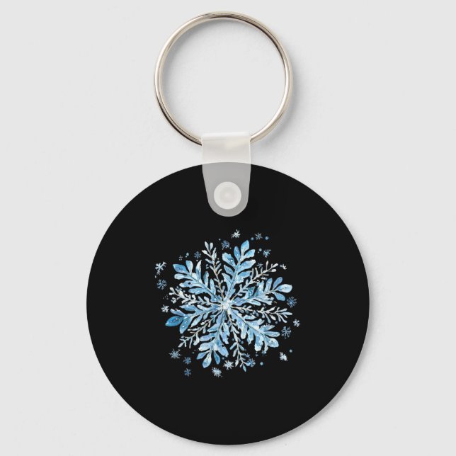 Porte-clés Christmas Snowflake - Cute Winter Vibe For Holiday (Recto)