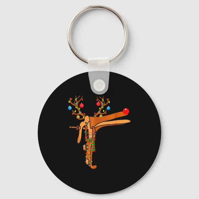 Porte-clés Christmas Speculum Reindeer Funny Xmas Nurse Midwi (Recto)