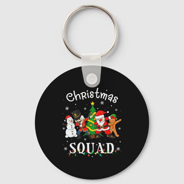 Porte-clés Christmas Squad Santa Dabbing Elf Family Matching  (Recto)