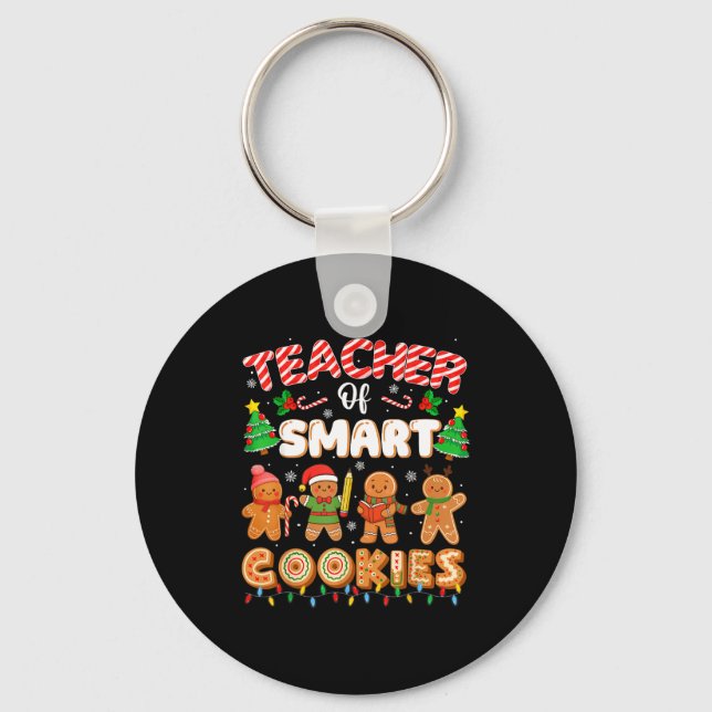 Porte-clés Christmas Teacher Of Smart Cookies Funny Cute Ging (Recto)