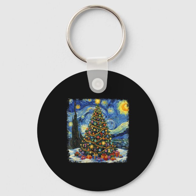 Porte-clés Christmas Tree Van Gogh Starry Night Christmas 202 (Recto)