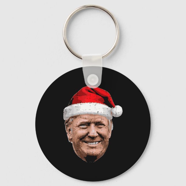 Porte-clés Christmas Trump Face Santa Funny Xmas Meme Men Wom (Recto)