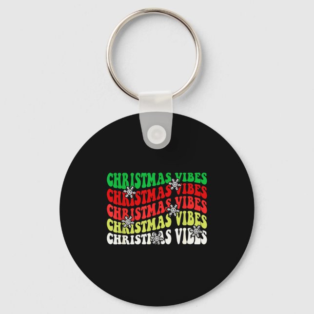 Porte-clés Christmas Vibes - Holiday Season Groovy  (Recto)