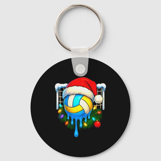 Porte-clés Christmas Volleyball Drip Ice Cream Drip Xmas  (Recto)