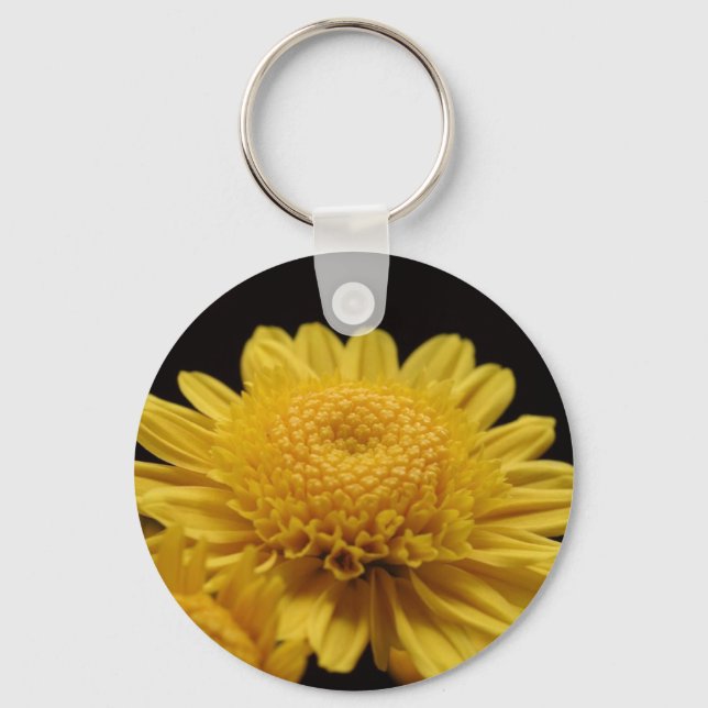 Porte-clés Chrysanthème jaune (Recto)