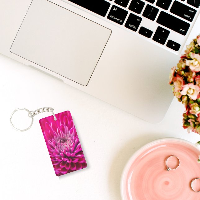 Porte-clés Chrysanthème Rose Foncé (Créateur téléchargé)