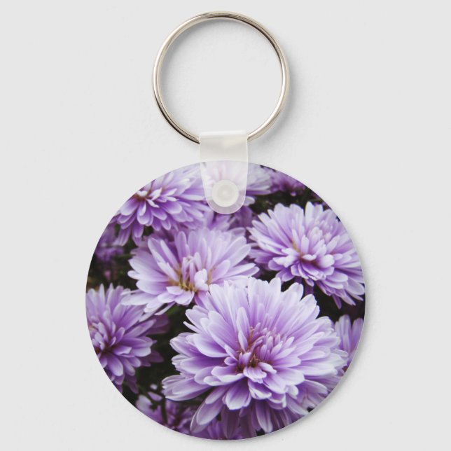 Porte-clés Chrysanthèmes de brume pourpre (Recto)