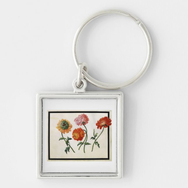 Porte-clés Chrysanthèmes (la semaine sur le papier) (Devant)
