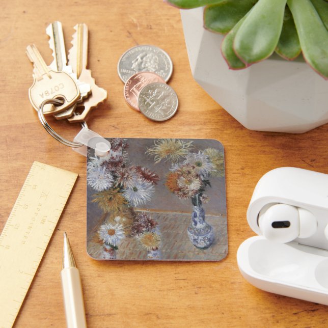 Porte-clés Chrysanthèmes par Gustave Caillebotte (Bureau)