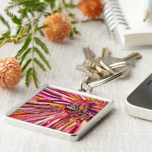 Porte-clés Chrysanthemum aquarelle art poster toile