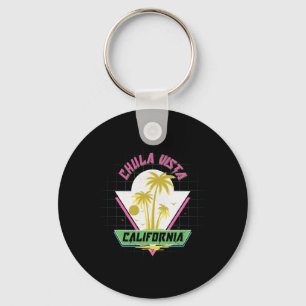 Porte-clés Chula Vista Californie Rétro Vaporwave Plage