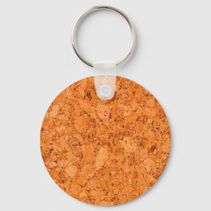 Porte-clés Chunky Natural Cork Wood Grain Look